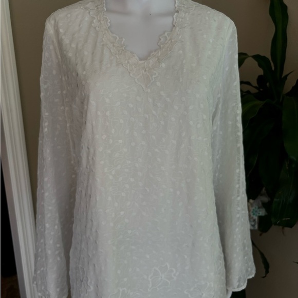 American glamour  Badgley Mischka white dress with V-Neckline - Picture 1 of 12
